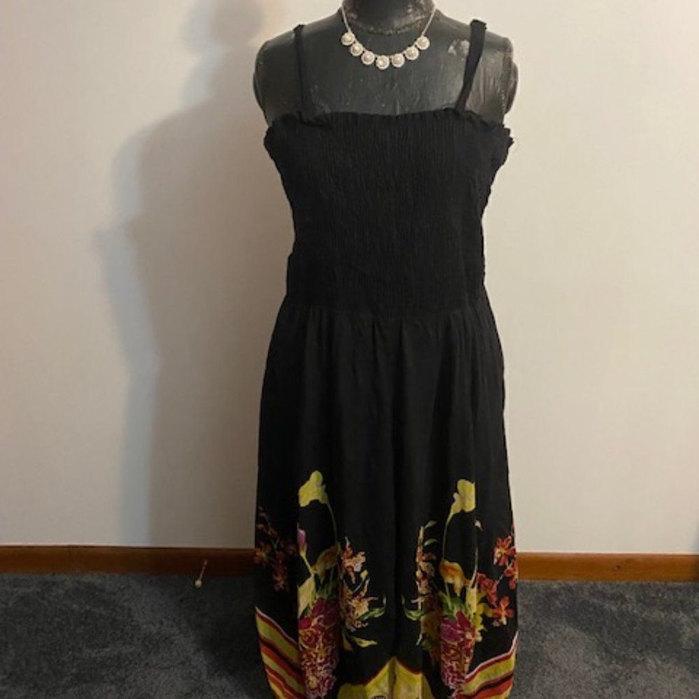 Soft Surroundings asymmetrical sleeveless scarf dress, size 1X
